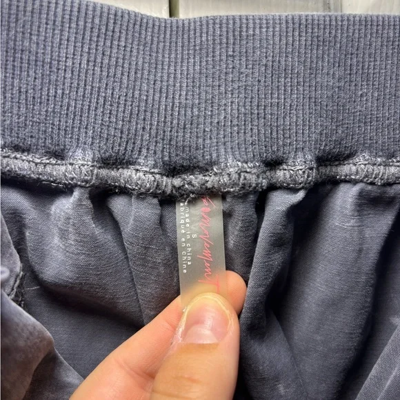 Free People Movement Gray Cargo Pants with Zipper Detail - Picture 4 of 6